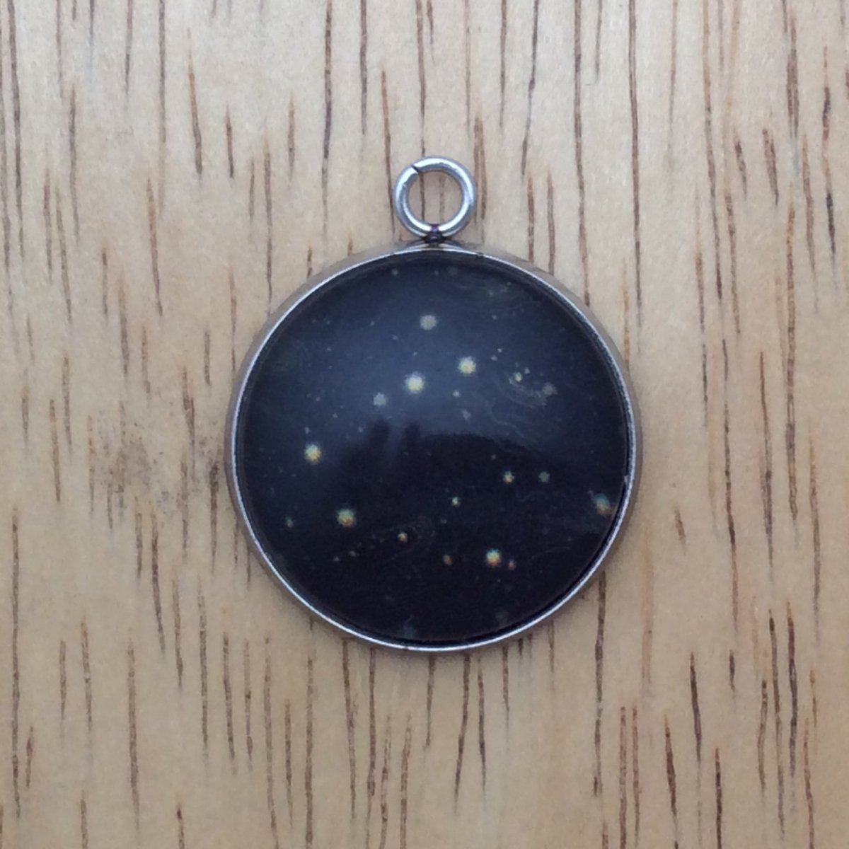 celestial star glass cabochon charm