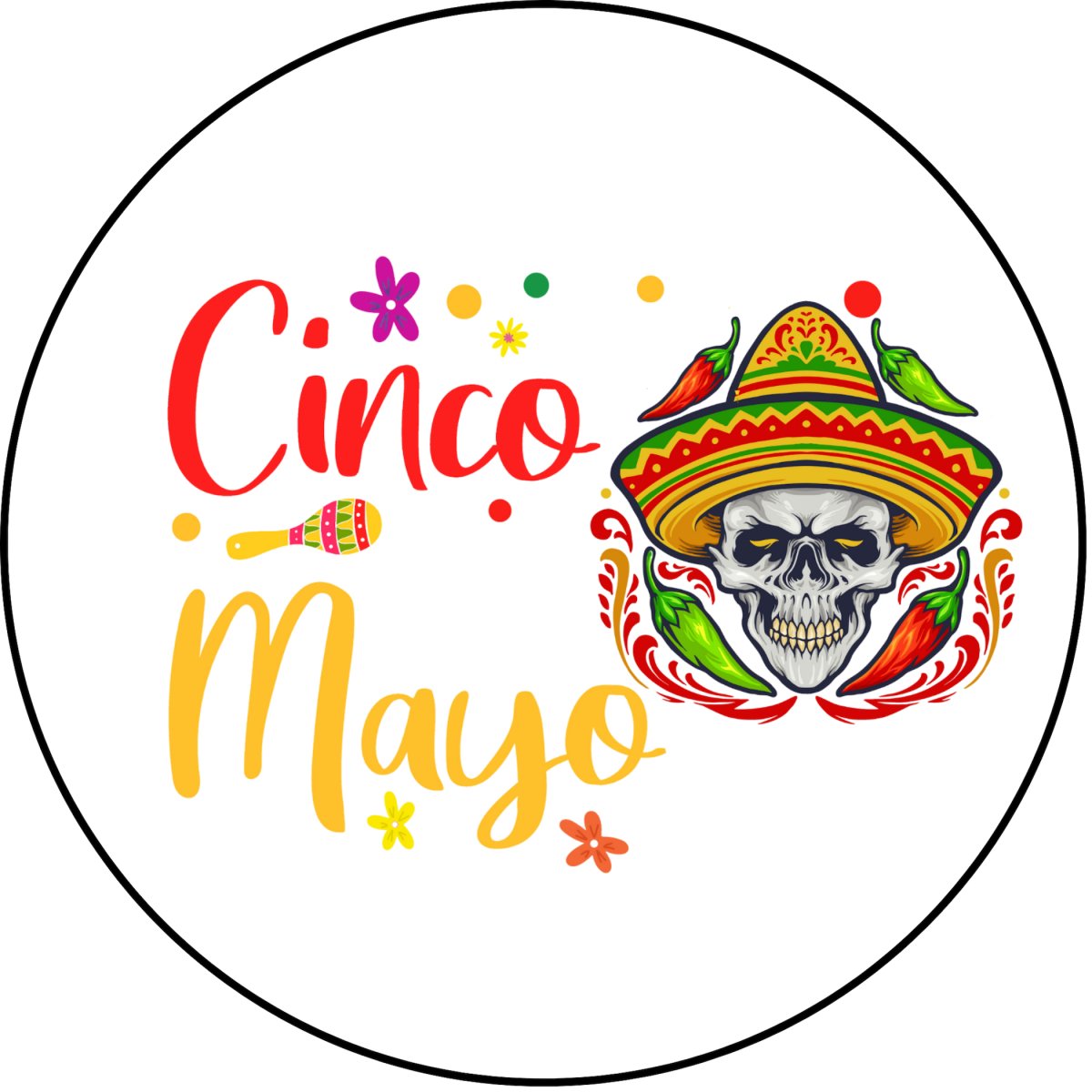 Cinco de Mayo Glass Cabochon Charms, Jewelry Making Charms