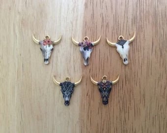 Cow Skull Pendant Charms - ILikeWorms