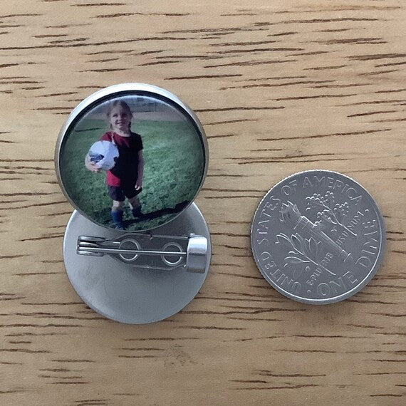 Custom Photo Lapel Pin, 18MM or 25MM Lapel Pin, Personalized Lapel Pin, Memorial Lapel Pin - ILikeWorms