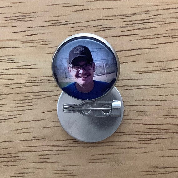 Custom Photo Lapel Pin, 18MM or 25MM Lapel Pin, Personalized Lapel Pin, Memorial Lapel Pin - ILikeWorms