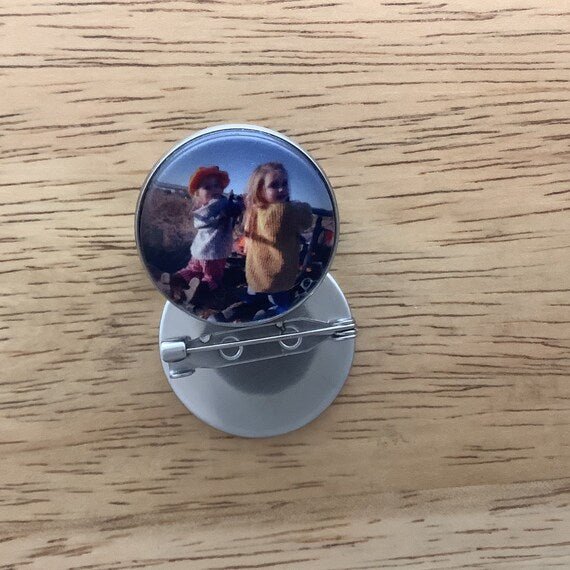 Custom Photo Lapel Pin, 18MM or 25MM Lapel Pin, Personalized Lapel Pin, Memorial Lapel Pin - ILikeWorms