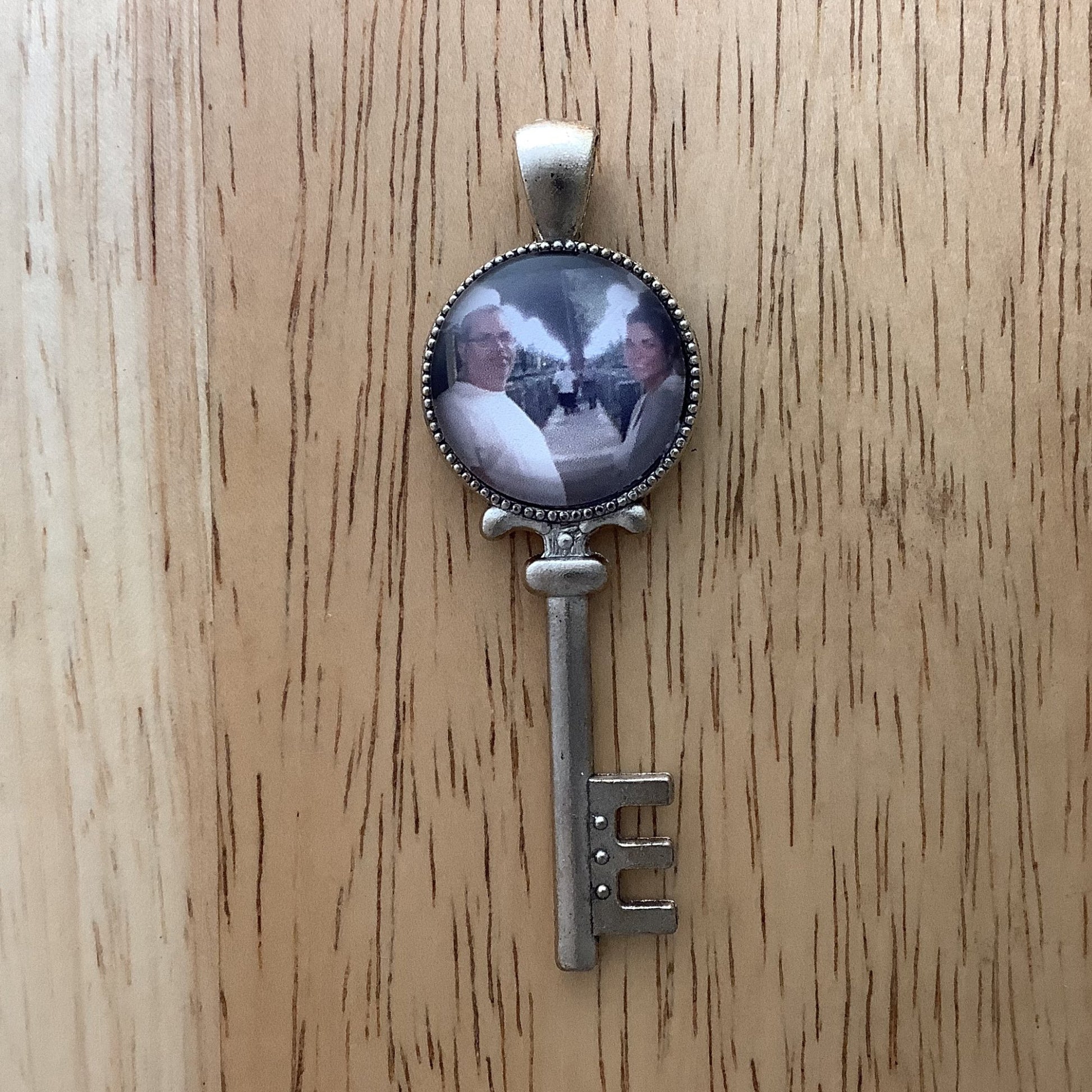 Custom Photo Skeleton Key Pendant - ILikeWorms