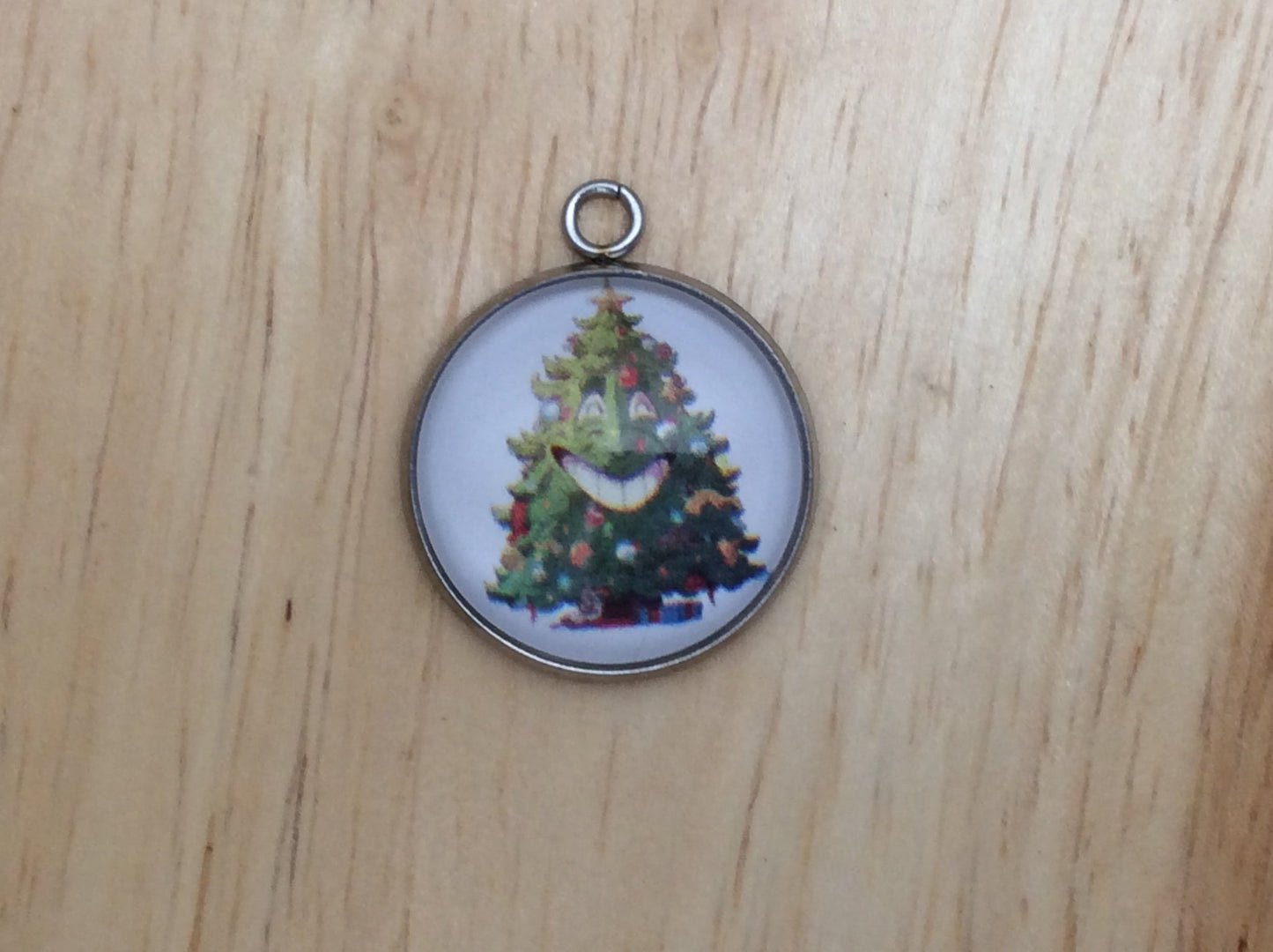 Cute Christmas Tree Photo Glass Cabochon Charms - ILikeWorms