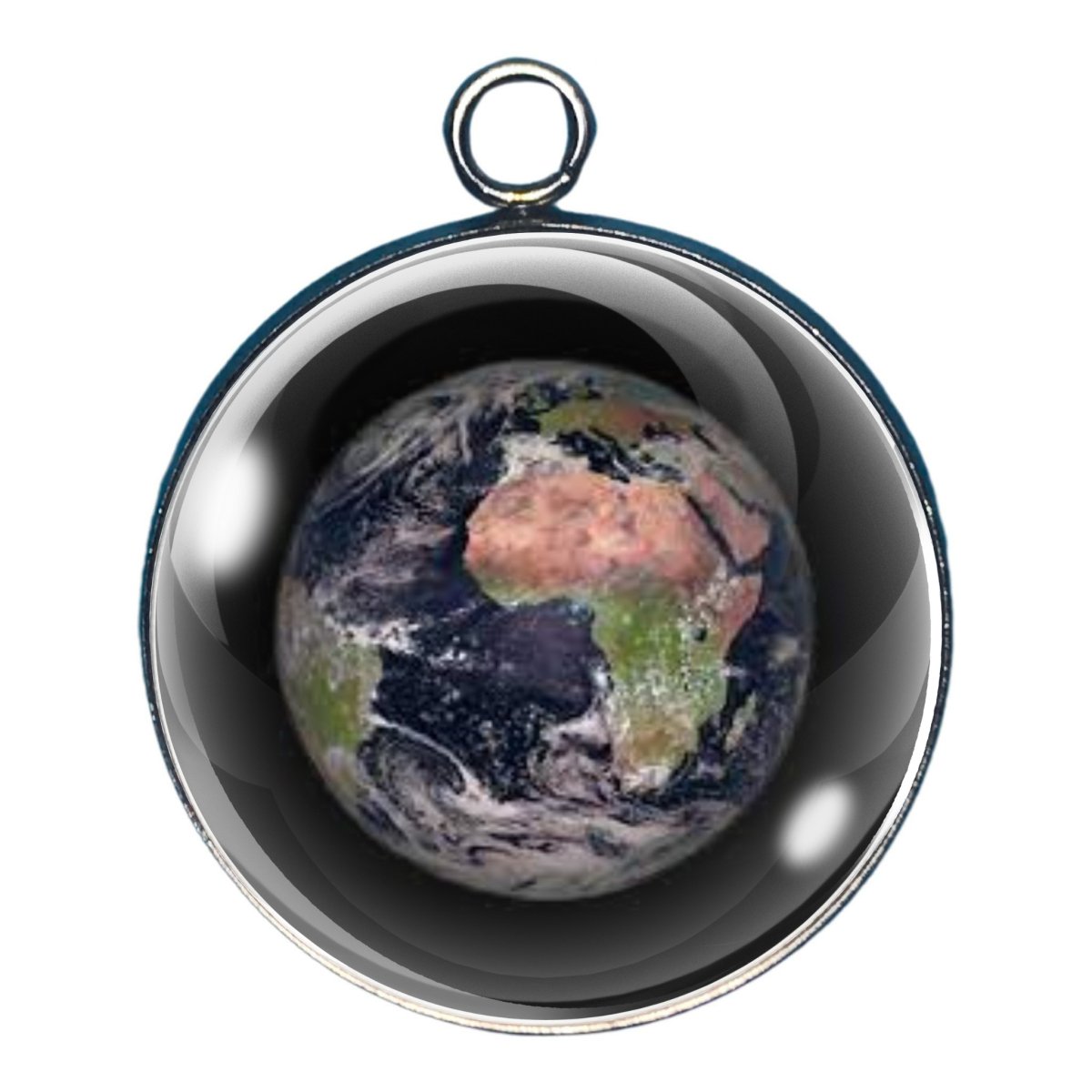 Charm depicting the earth as viewed from space