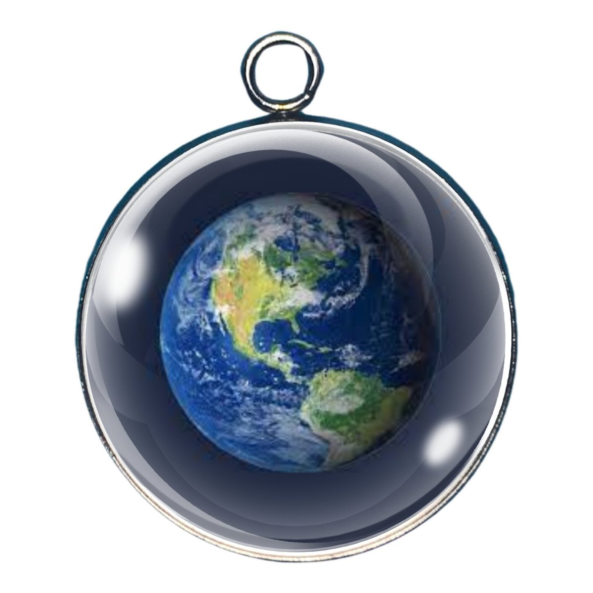 Charm depicting the earth as viewed from space