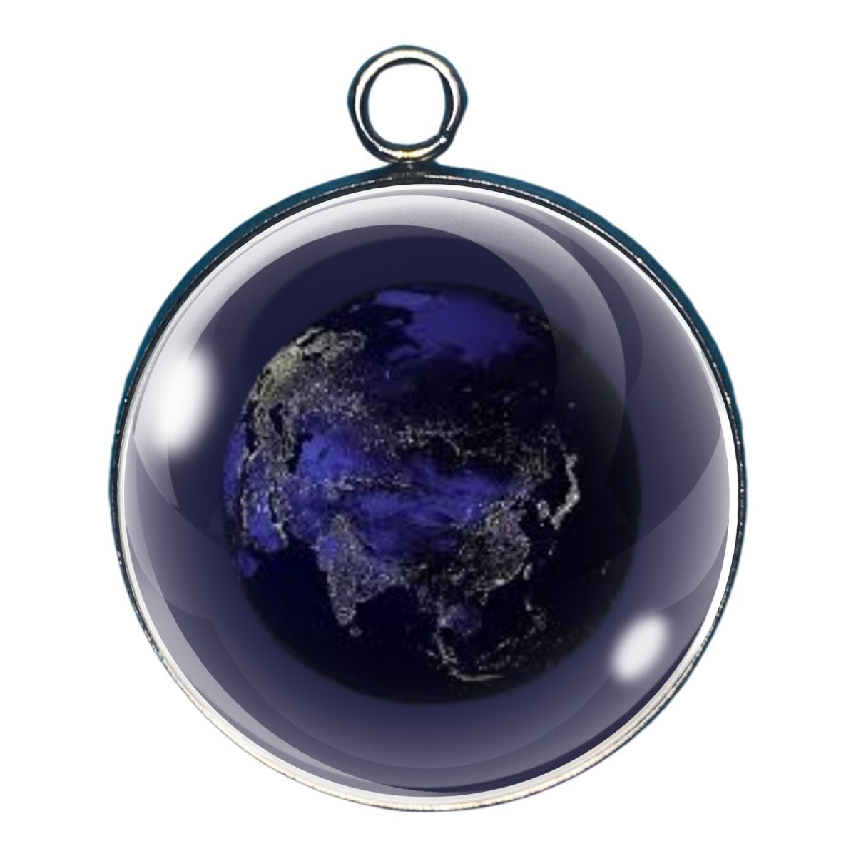 Charm depicting the earth as viewed from space