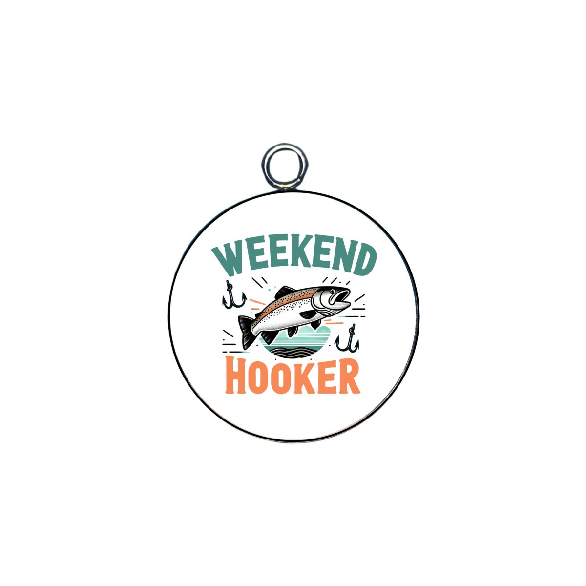  sport fishing glass cabochon charm