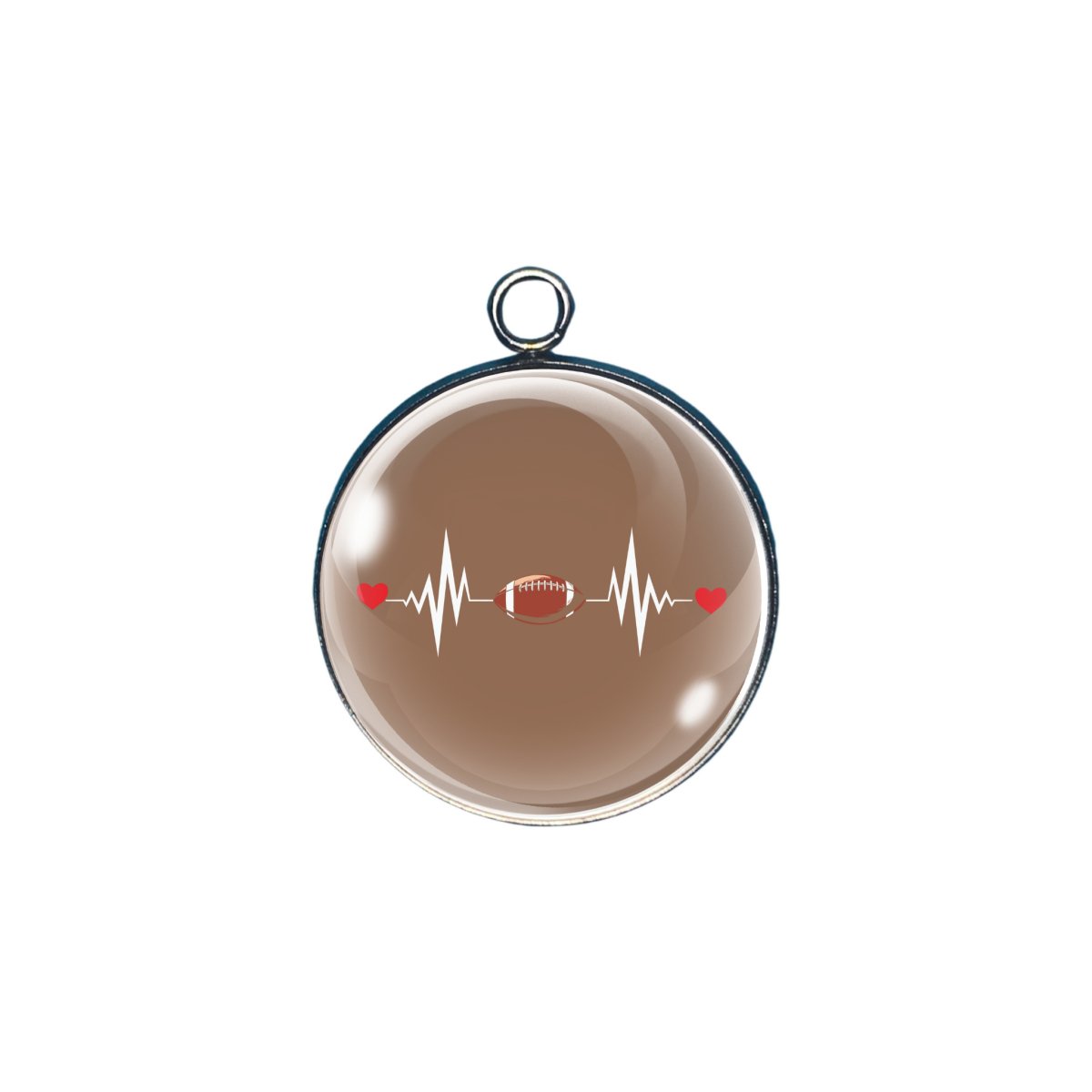 football glass cabochon charm