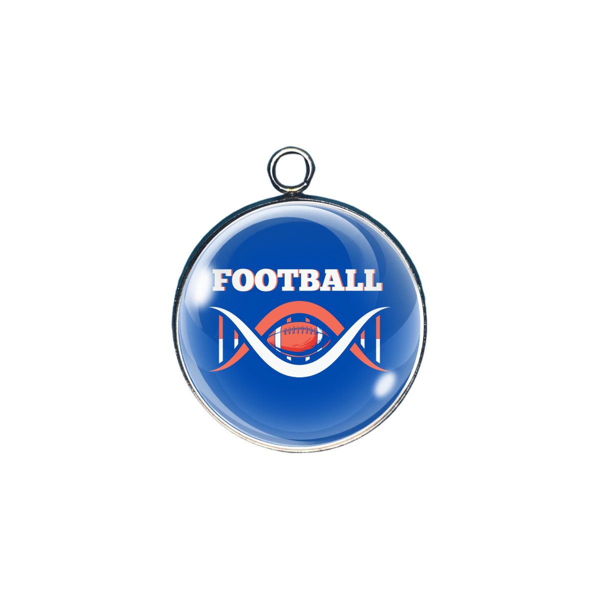 football glass cabochon charm