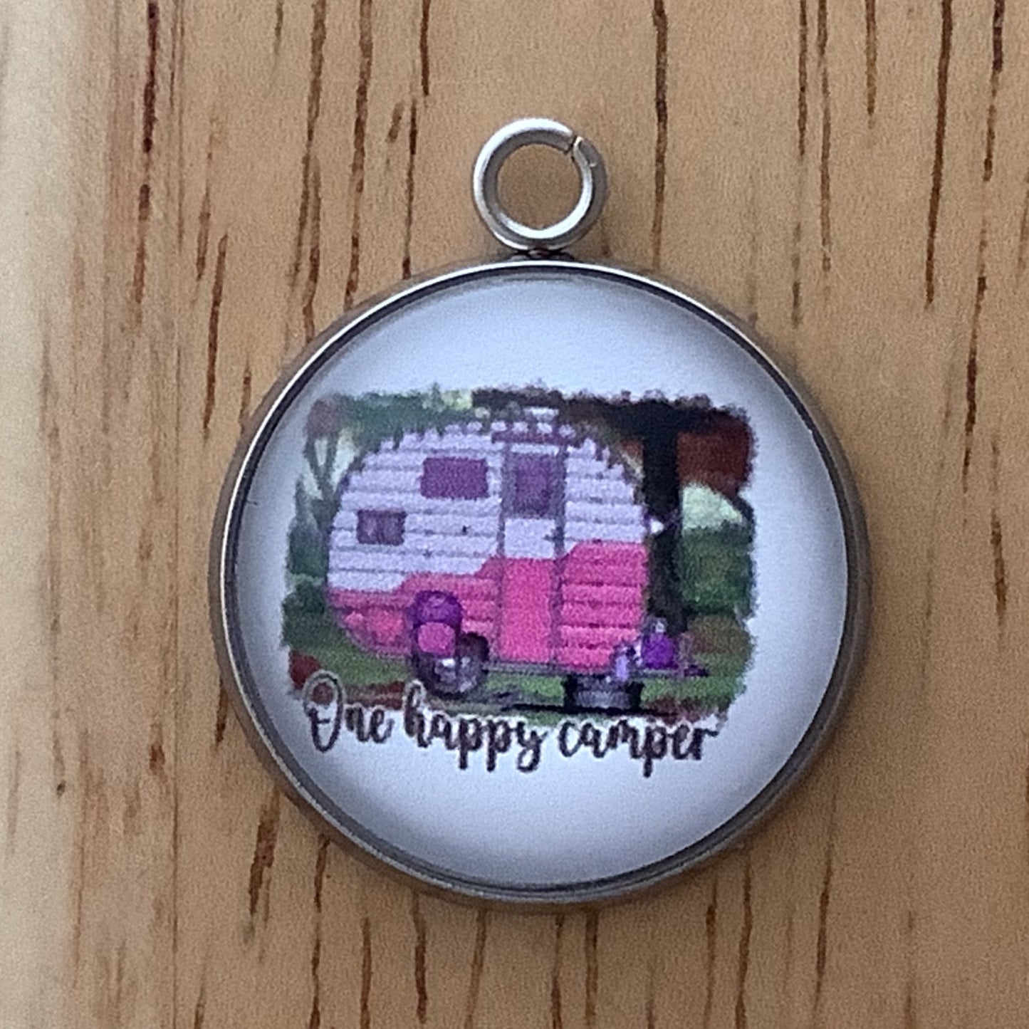 For the Love of Camping Glass Cabochon Charms - ILikeWorms