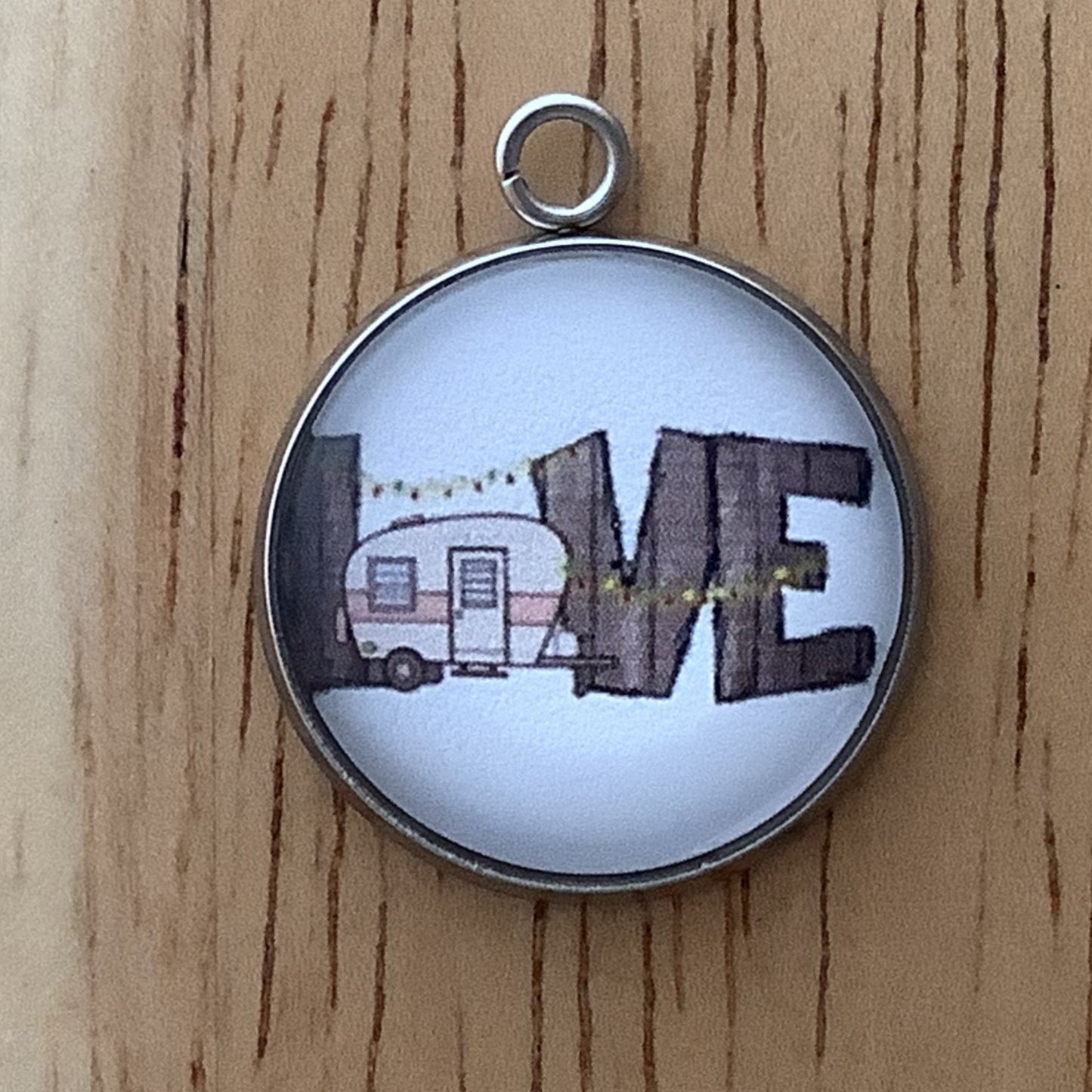 For the Love of Camping Glass Cabochon Charms - ILikeWorms