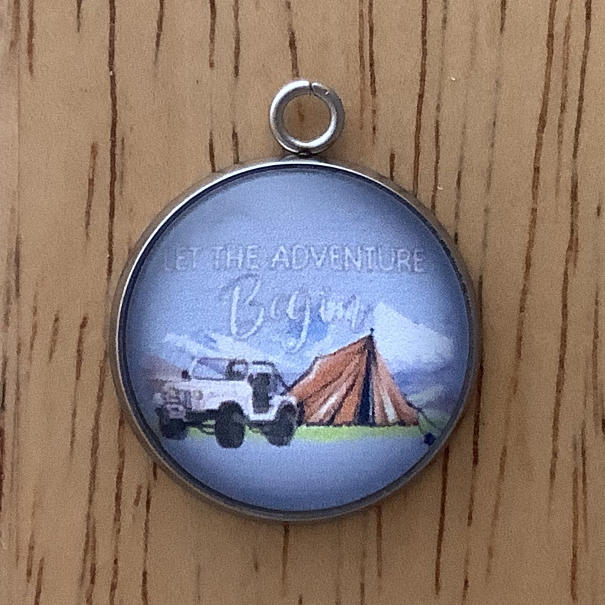 For the Love of Camping Glass Cabochon Charms - ILikeWorms