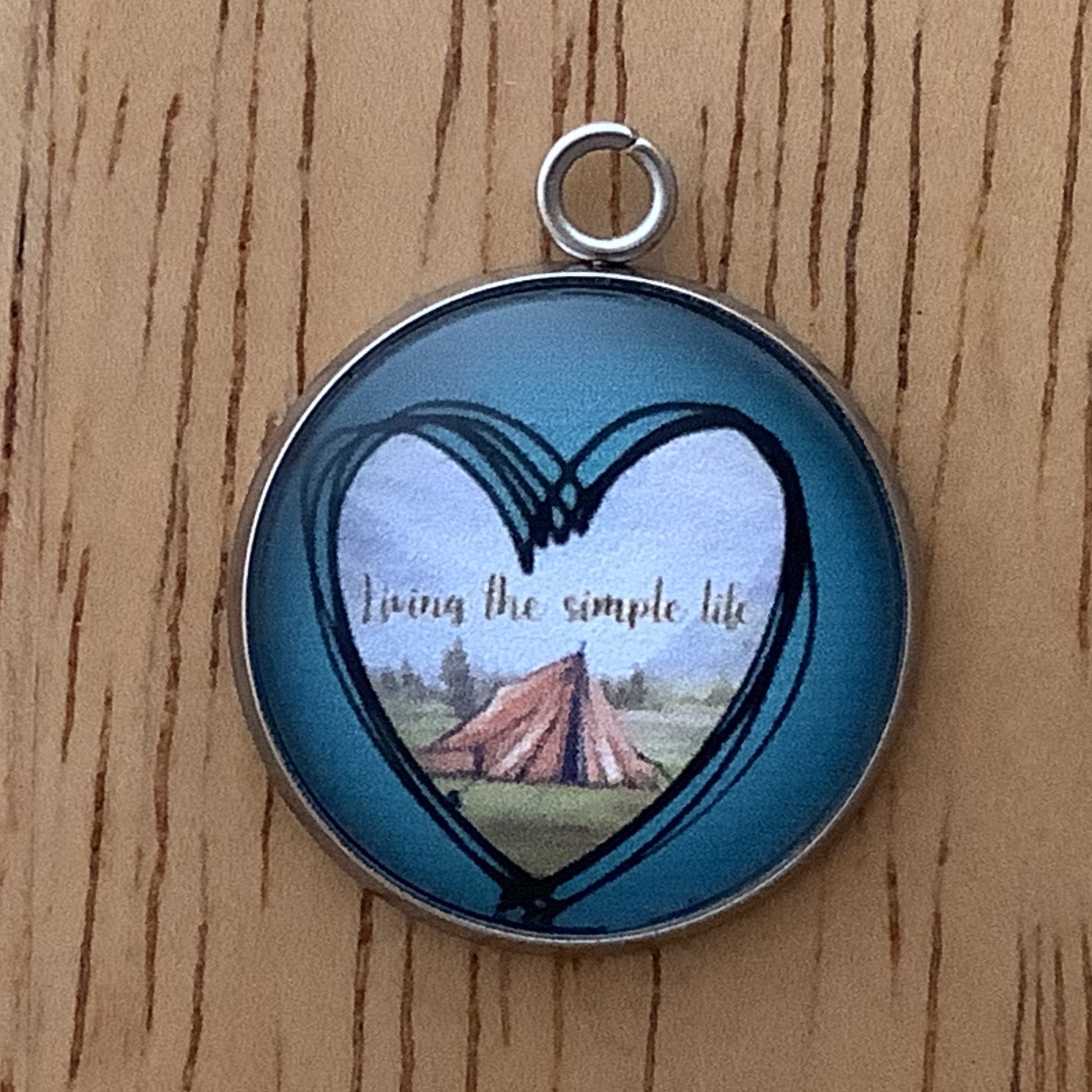 For the Love of Camping Glass Cabochon Charms - ILikeWorms