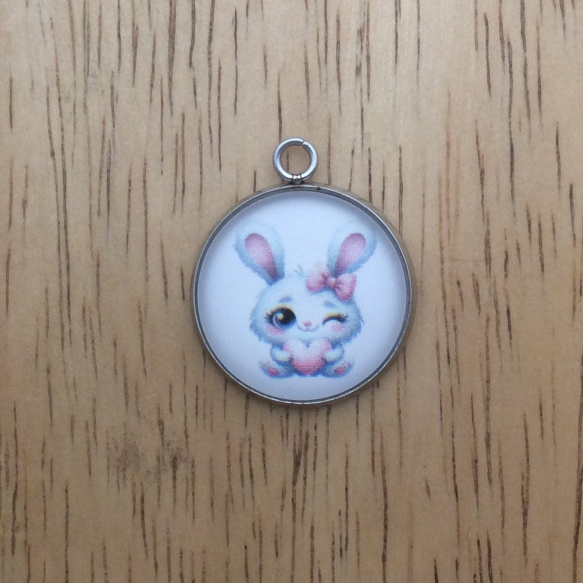 cute monster valentine glass cabochon charm