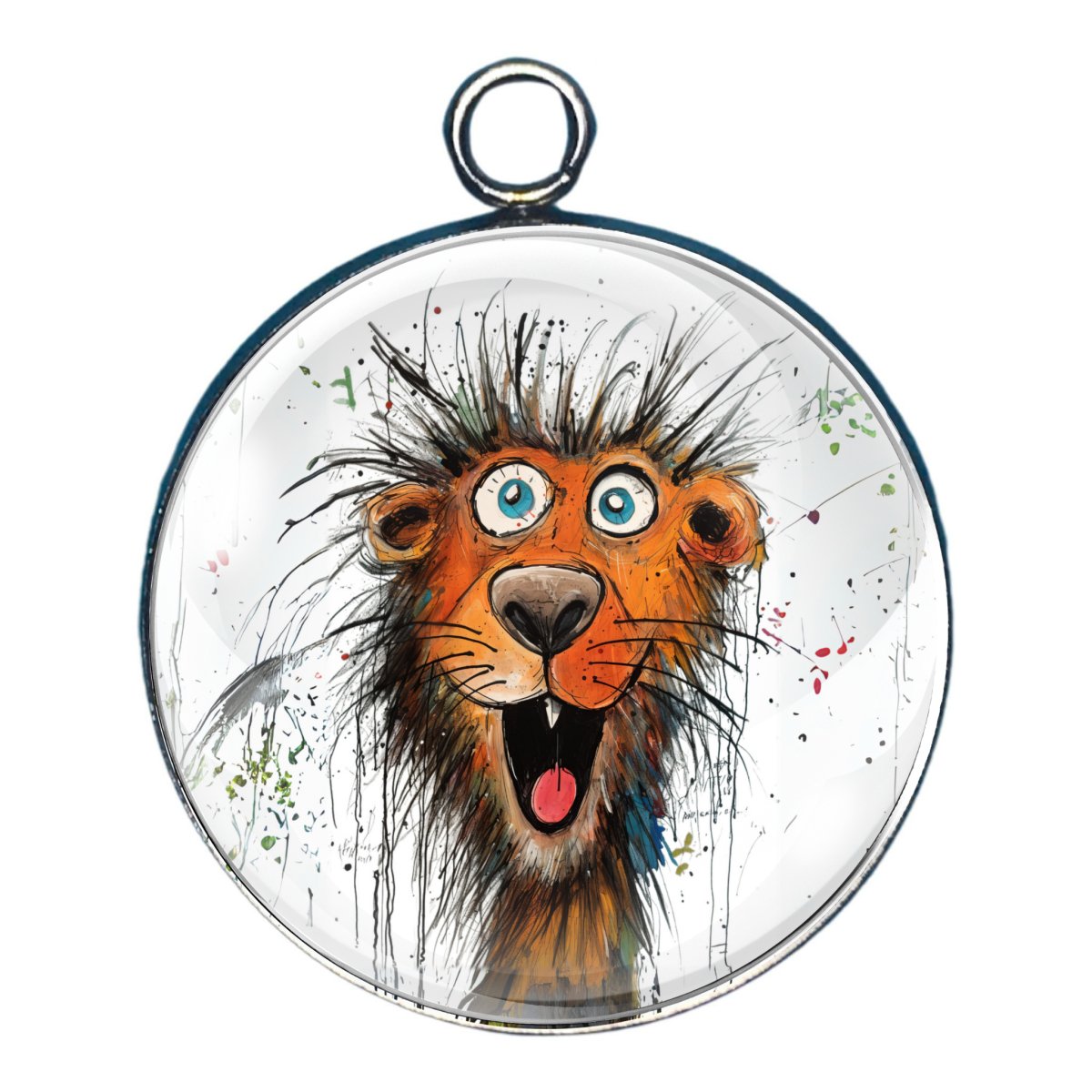 Funny Safari Animals Glass Cabochon Charms