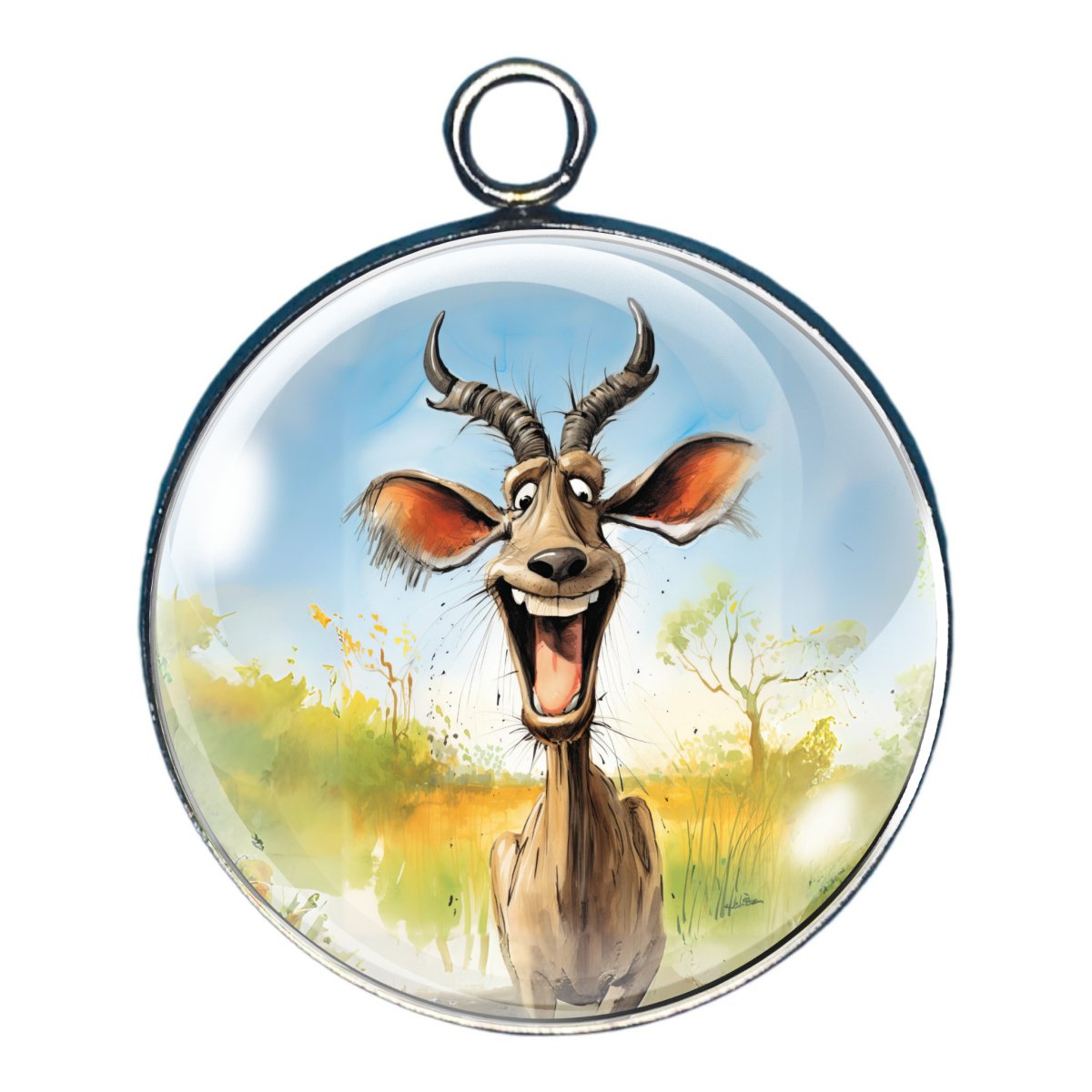 Funny Safari Animals Glass Cabochon Charms