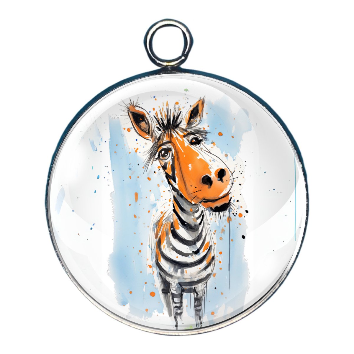 Funny Safari Animals Glass Cabochon Charms