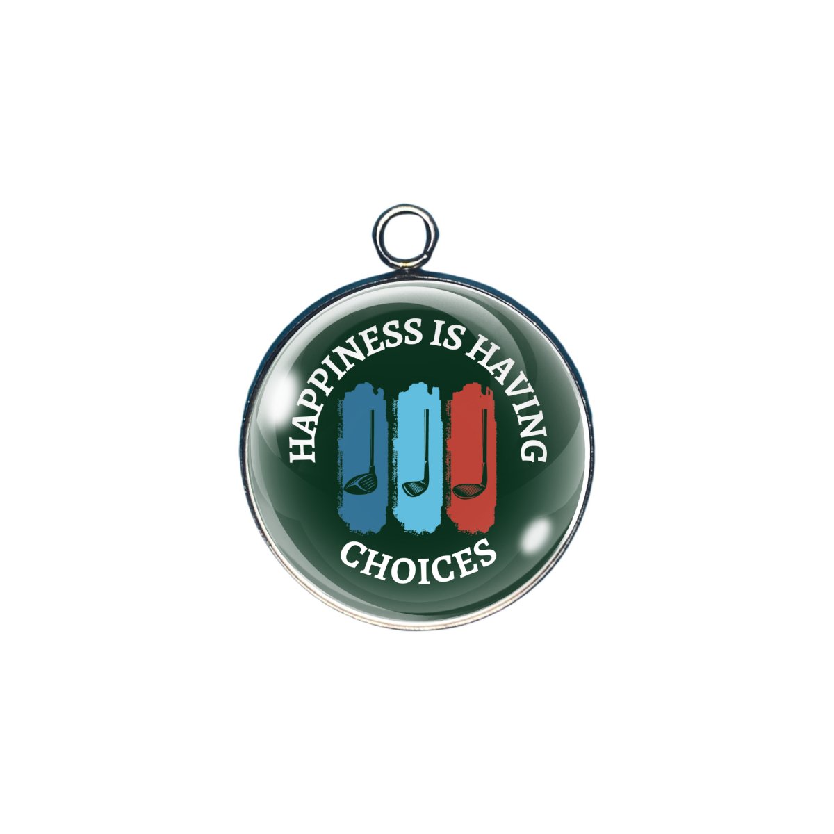 golf glass cabochon charm