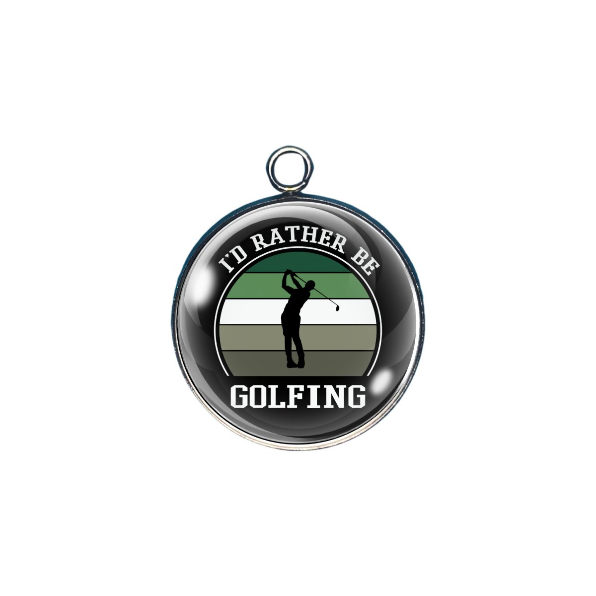 golf glass cabochon charm