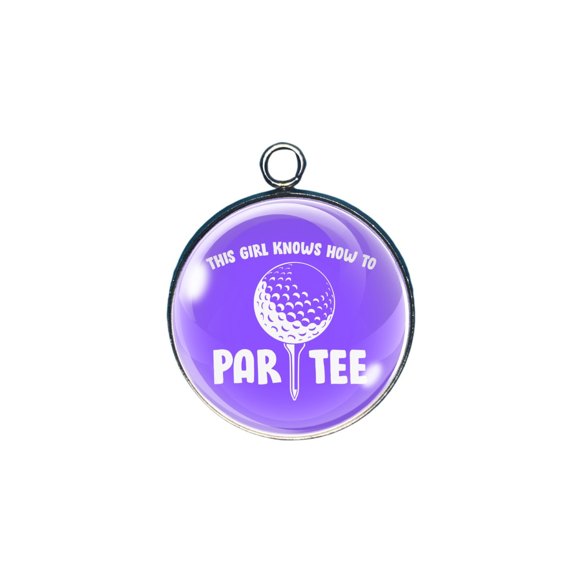 golf glass cabochon charm