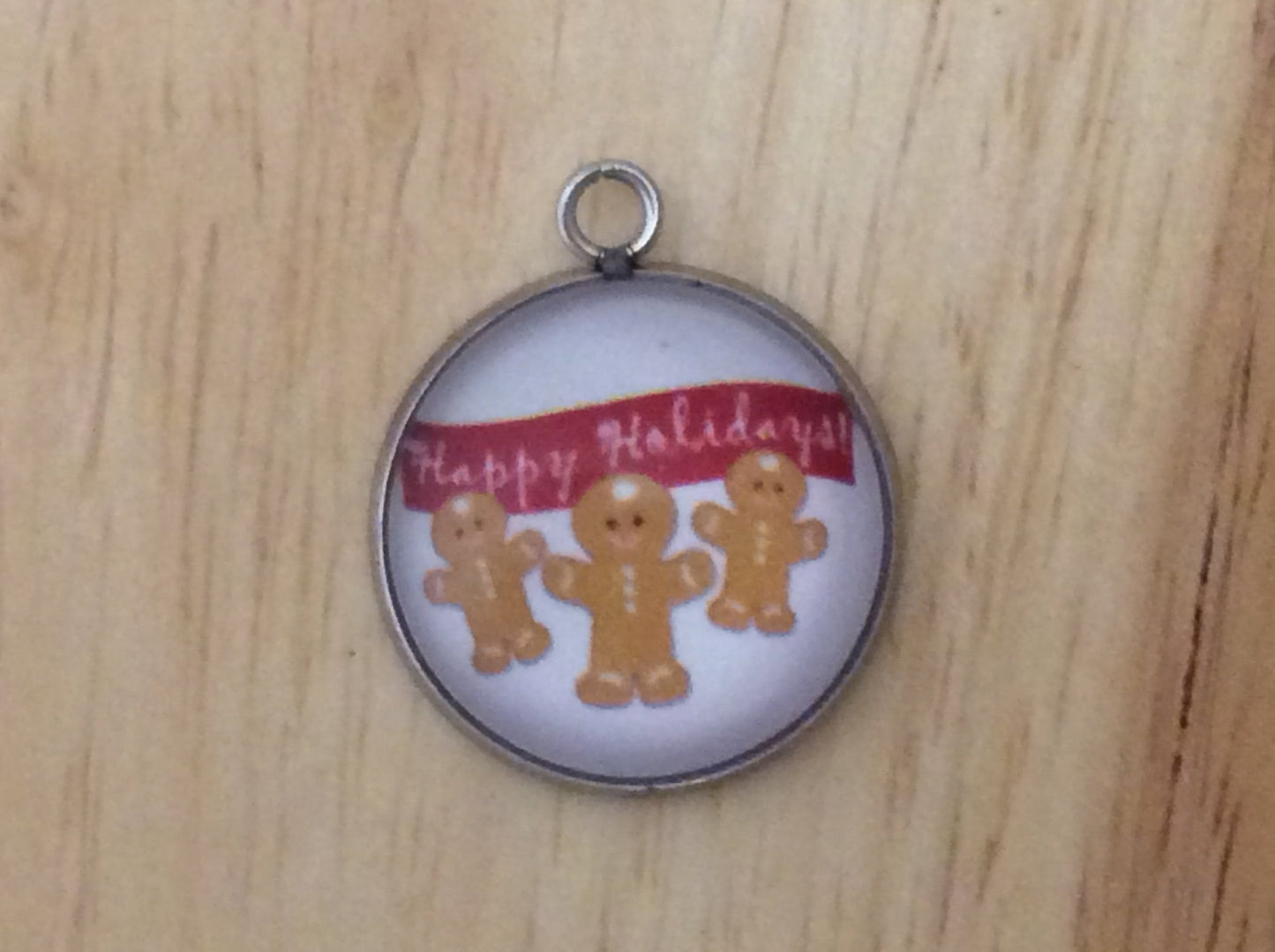 Happy Holiday Glass Cabochon Charms - ILikeWorms