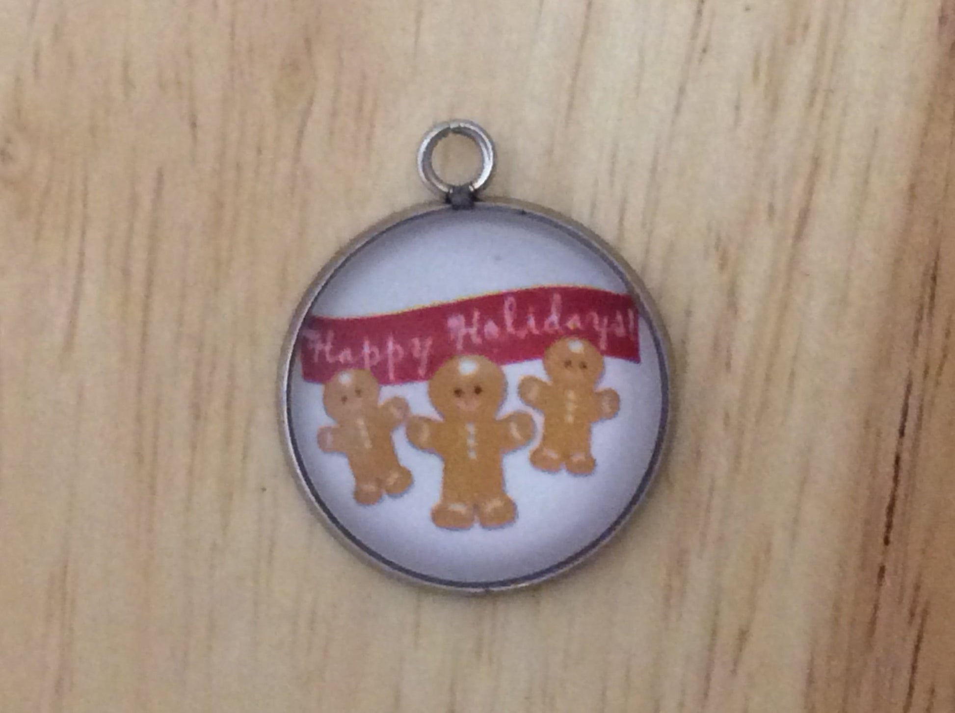 Happy Holiday Glass Cabochon Charms - ILikeWorms