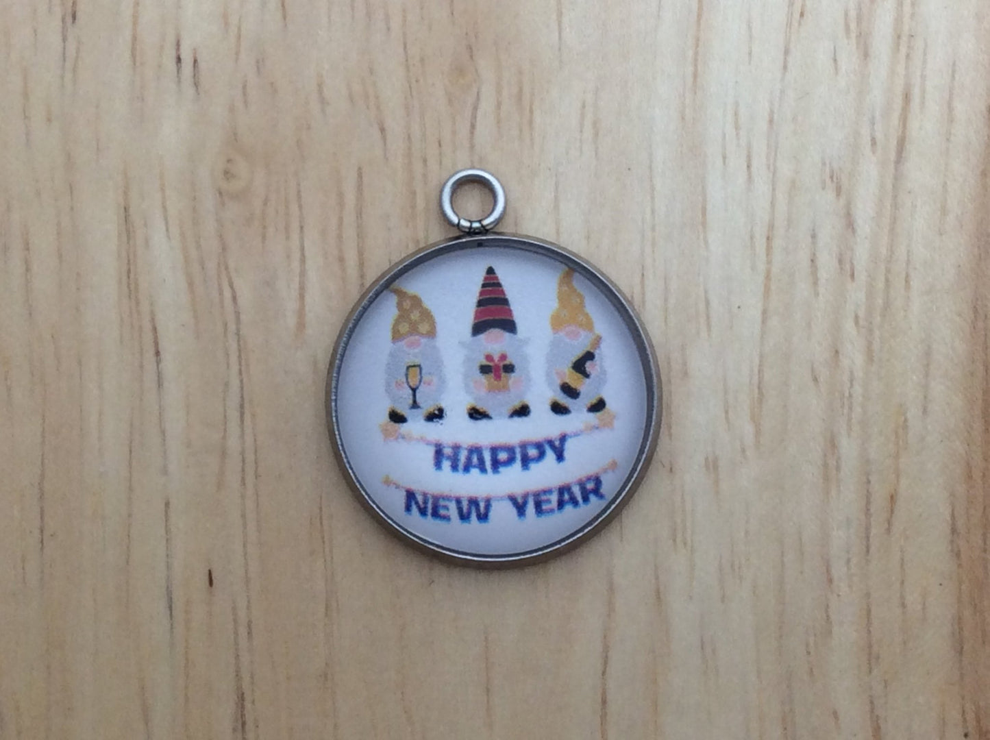 Happy New Year-2 Charms for Making Jewelry - ILikeWorms