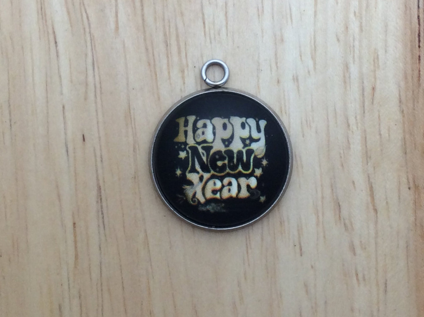 Happy New Year-2 Charms for Making Jewelry - ILikeWorms