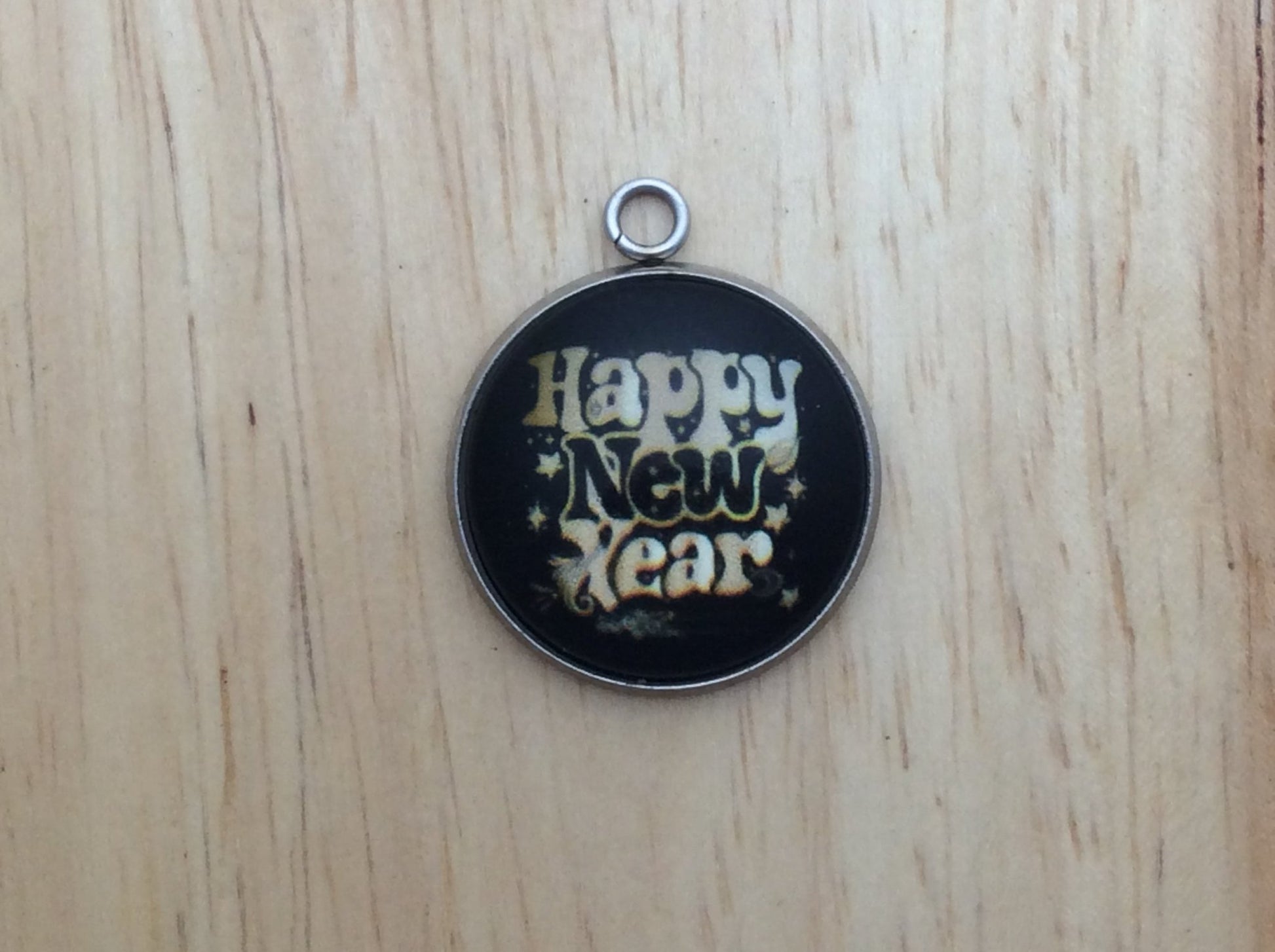 Happy New Year-2 Charms for Making Jewelry - ILikeWorms