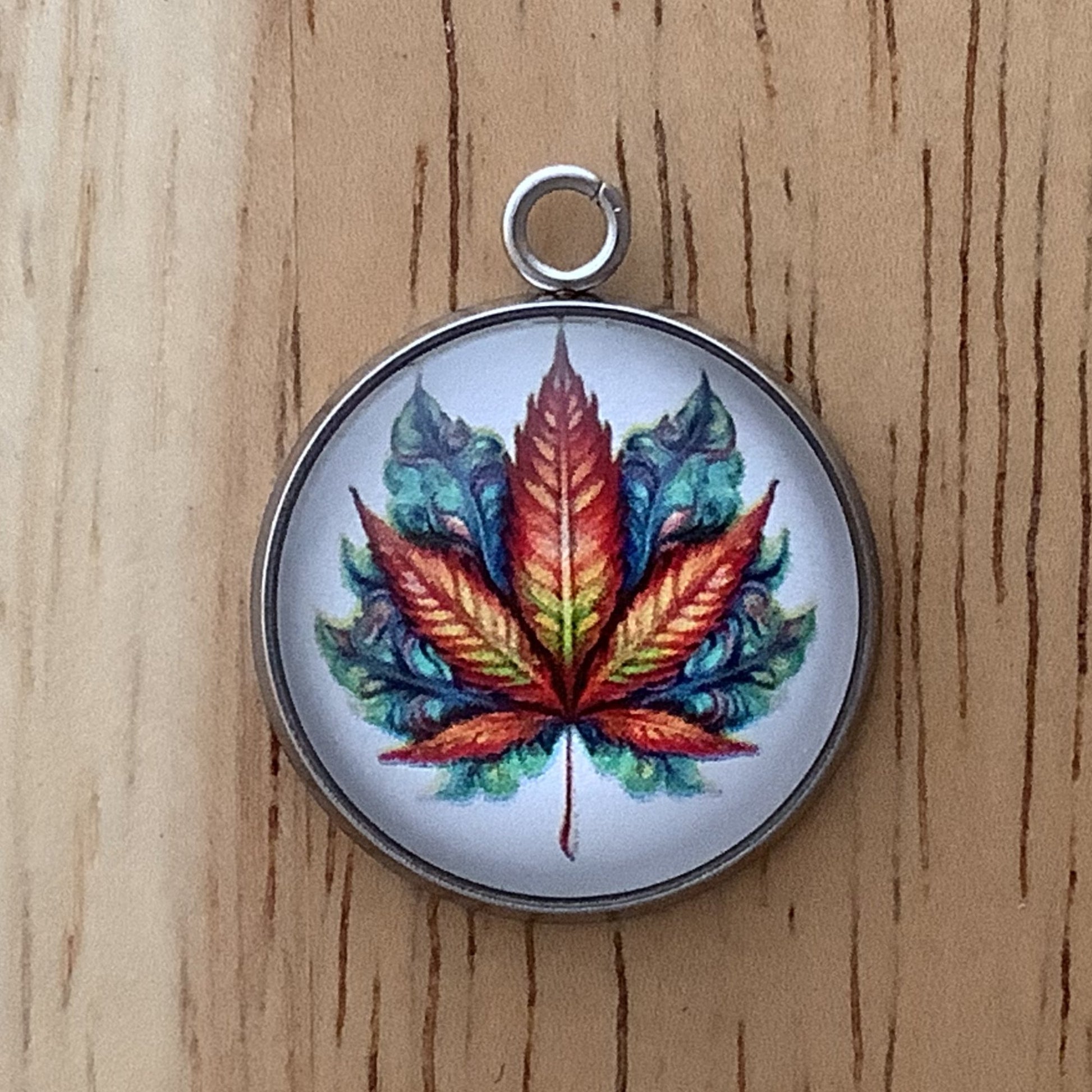 Hippie Weed and Mushroom Charms, Glass Cabochon Charms for making jewelry - ILikeWorms