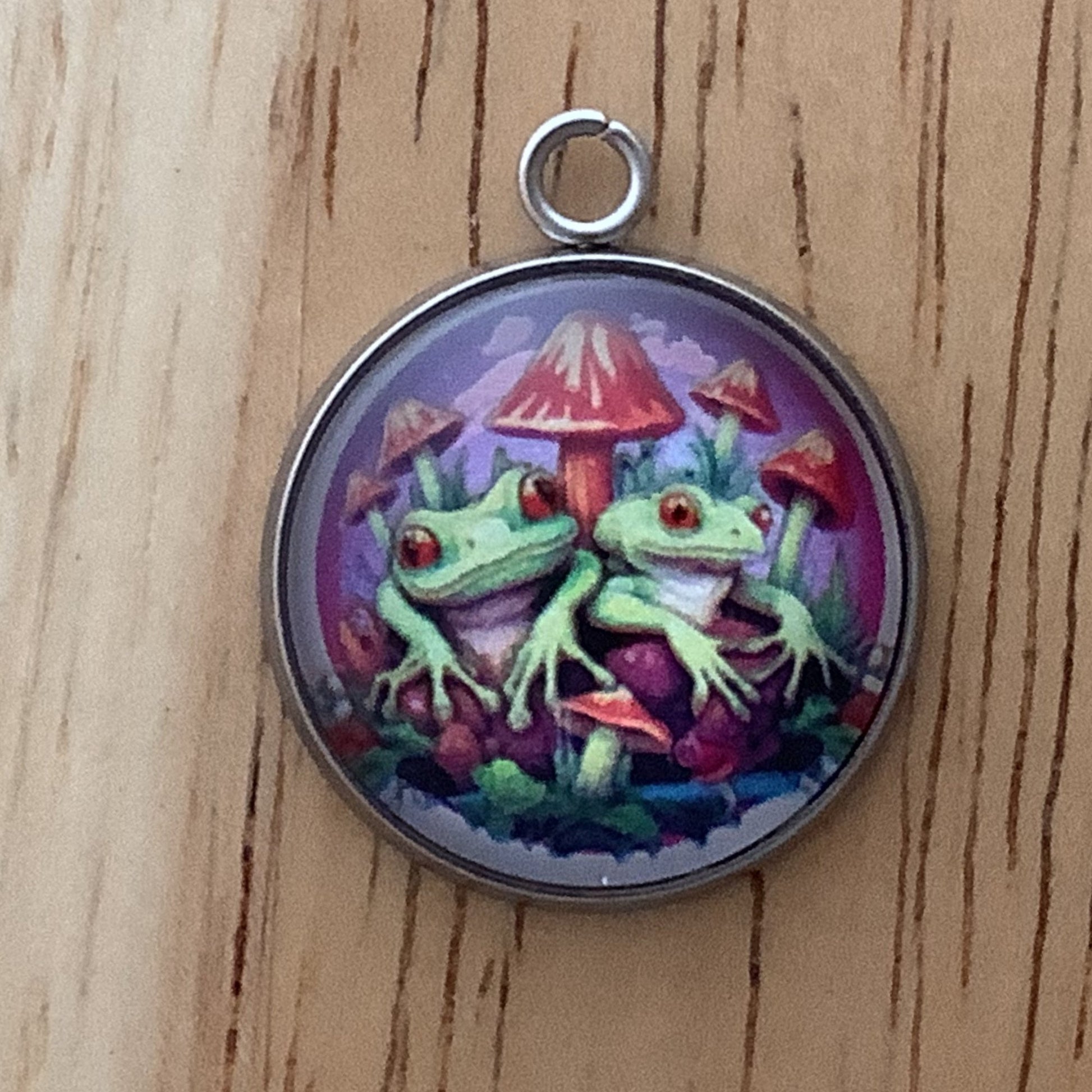 Hippie Weed and Mushroom Charms, Glass Cabochon Charms for making jewelry - ILikeWorms