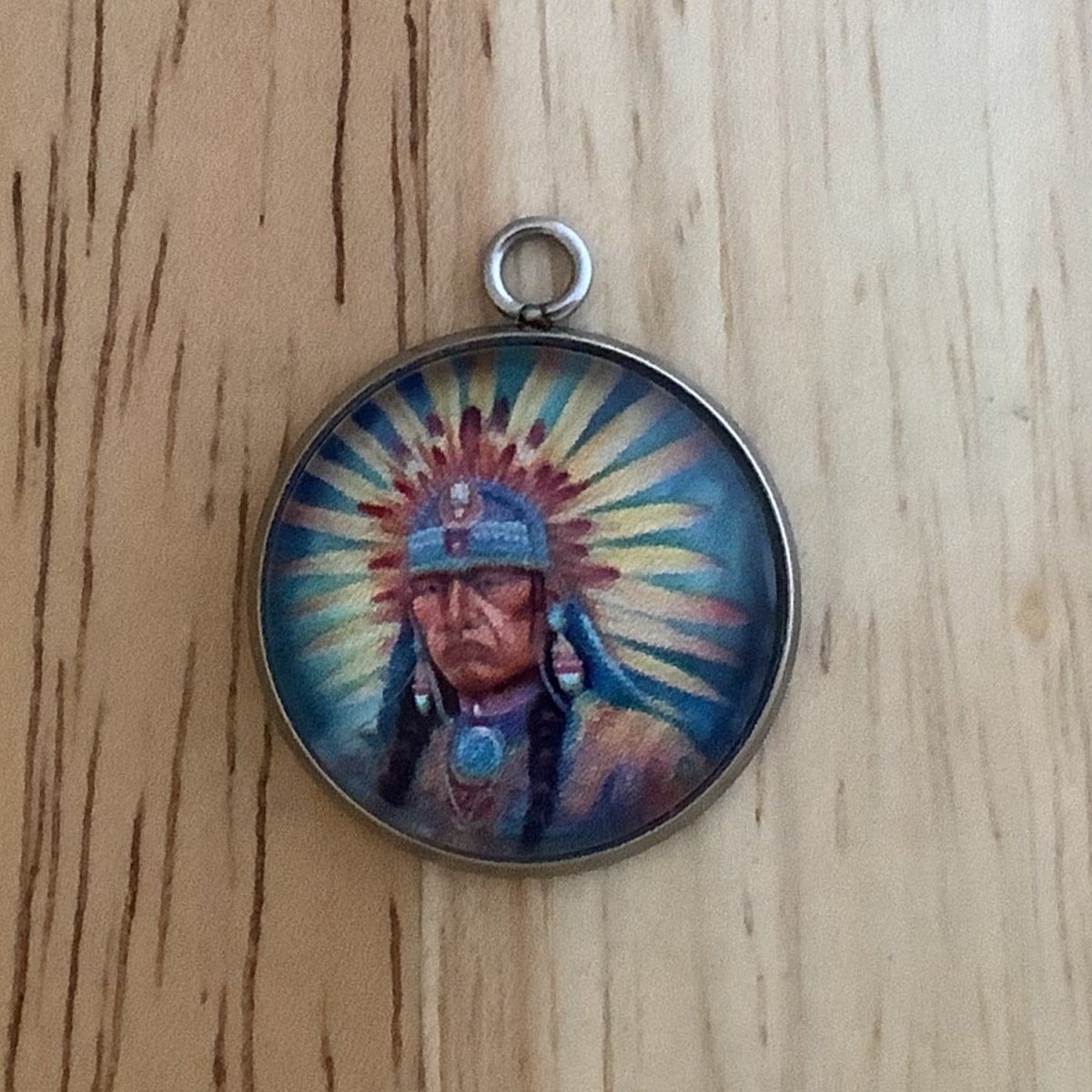 older warrior with headdress