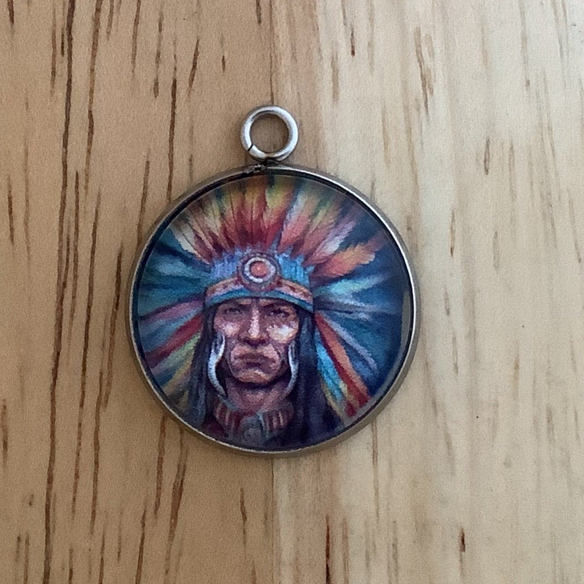 older warrior in a headdress