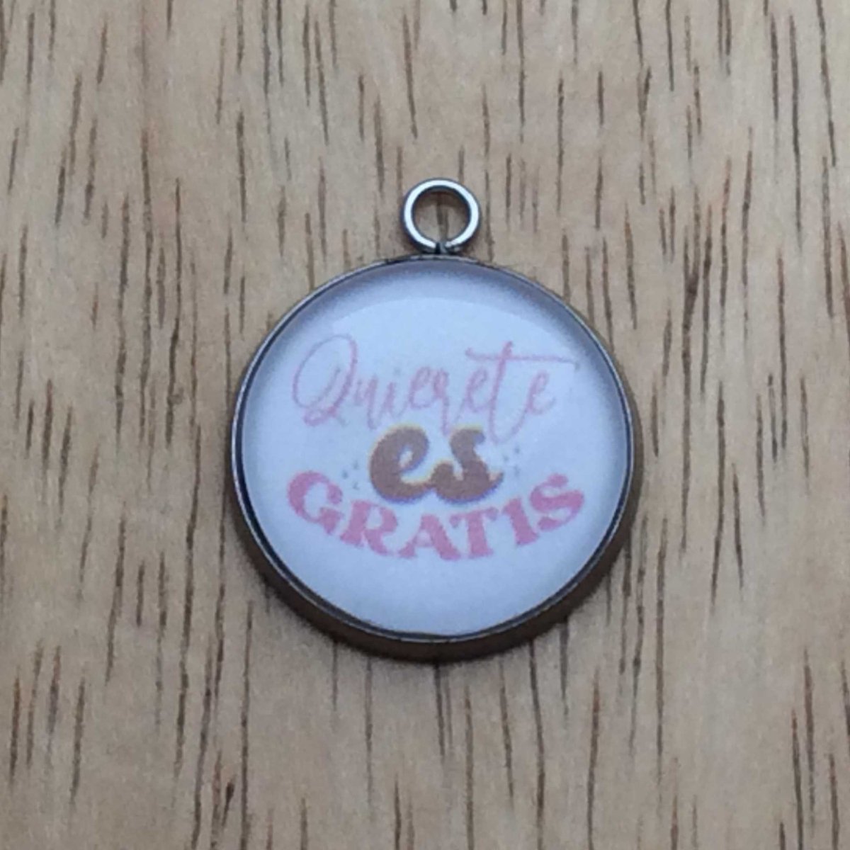 latina motivational glass cabochon charm