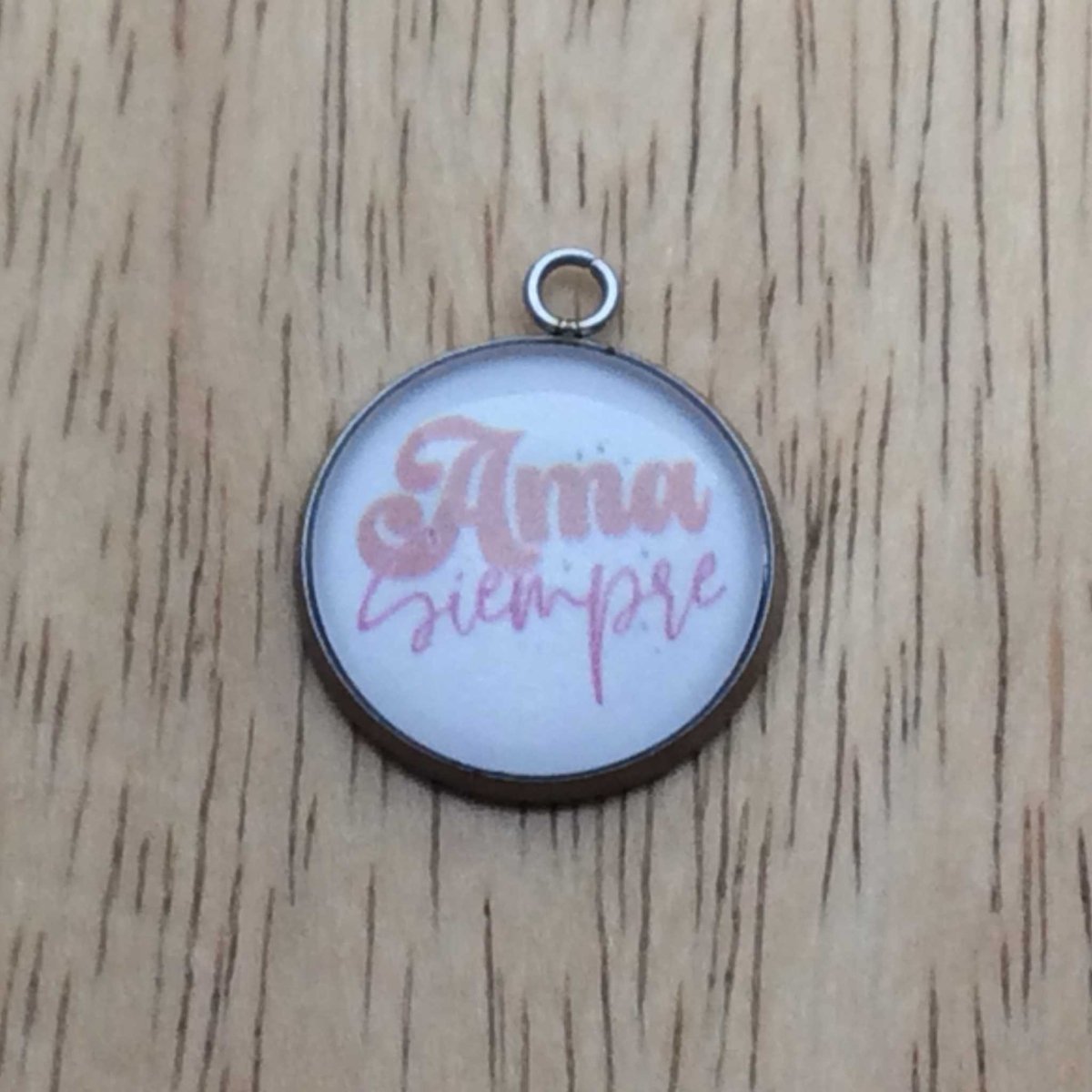 latina motivational glass cabochon charm