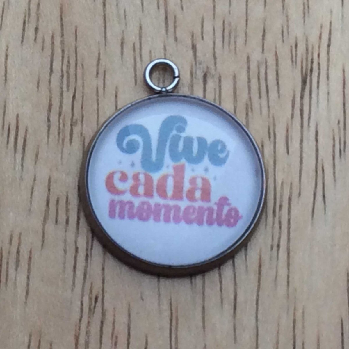 latina motivational glass cabochon charm