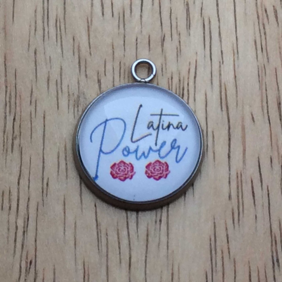 Latina Power glass cabochon charm