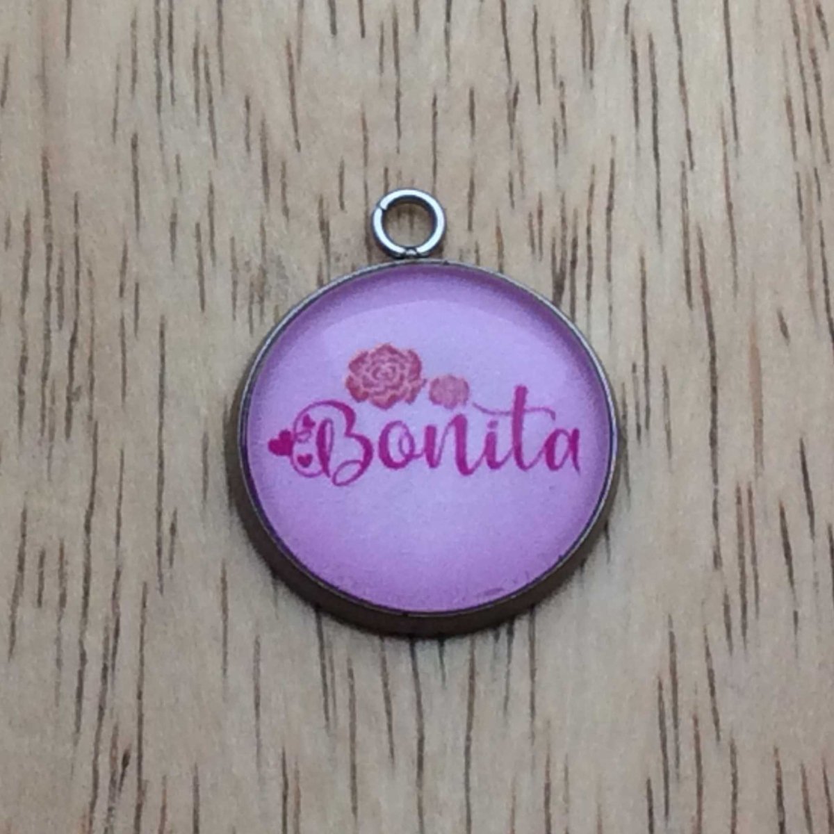 Latina Power glass cabochon charm