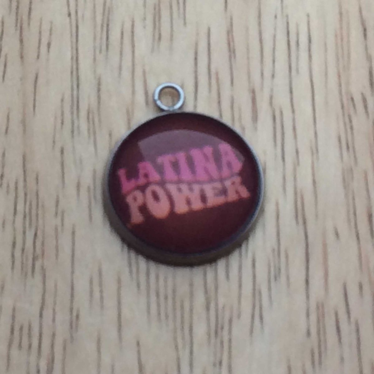 Latina Power glass cabochon charm