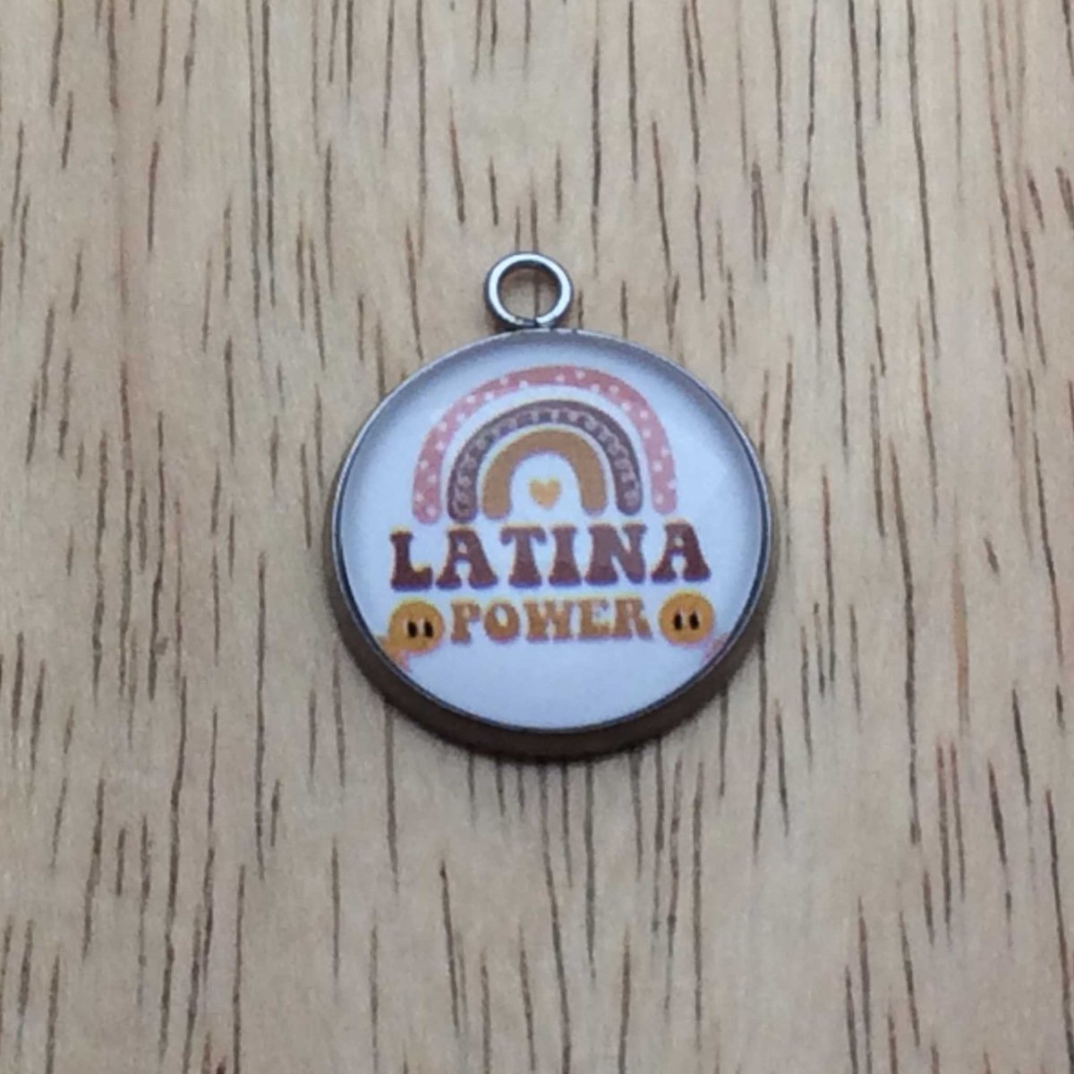 Latina Power glass cabochon charm