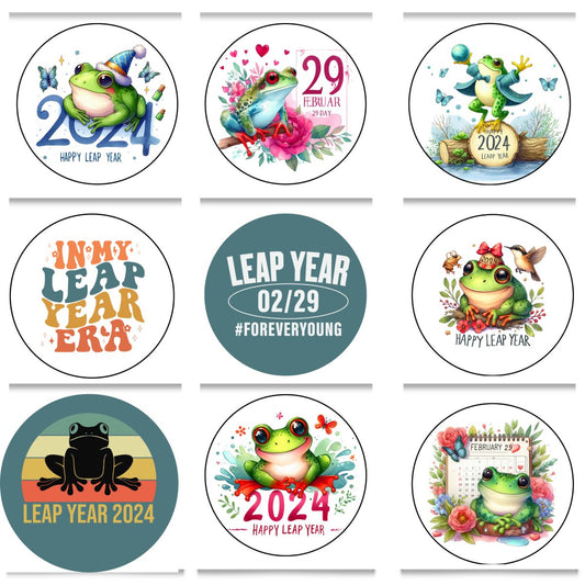 Group of 9 charm options for celebrating Leap Year