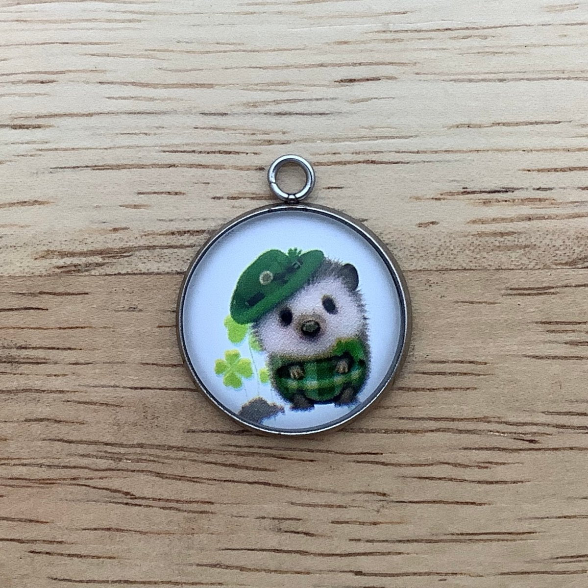 a cute hedgehog dressed in green 