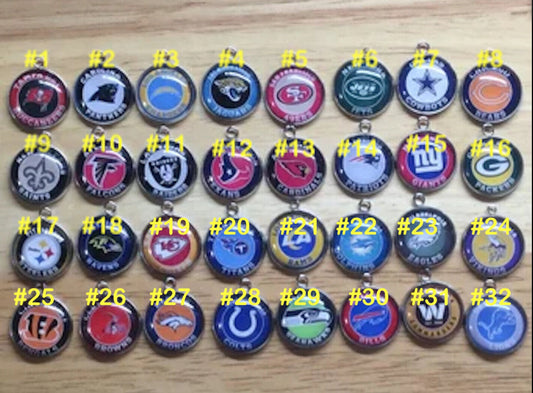 NEW Sport Football Glass Cabochon Charms, Jewelry Making Charms - ILikeWorms