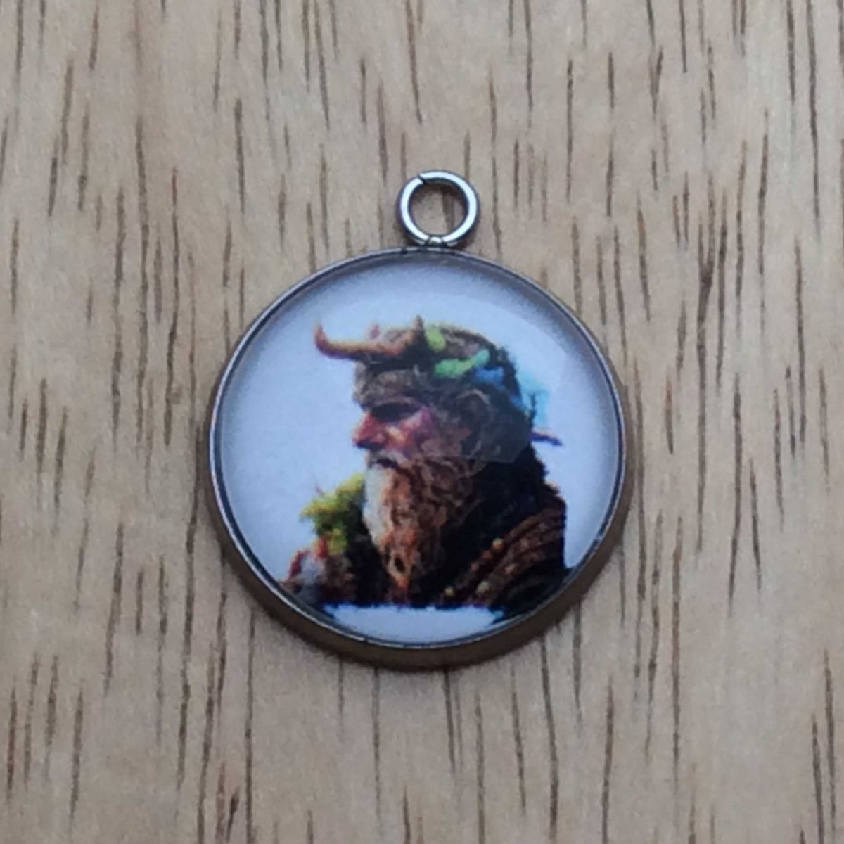 Odin, the Norse god of wisdom glass cabochon charm