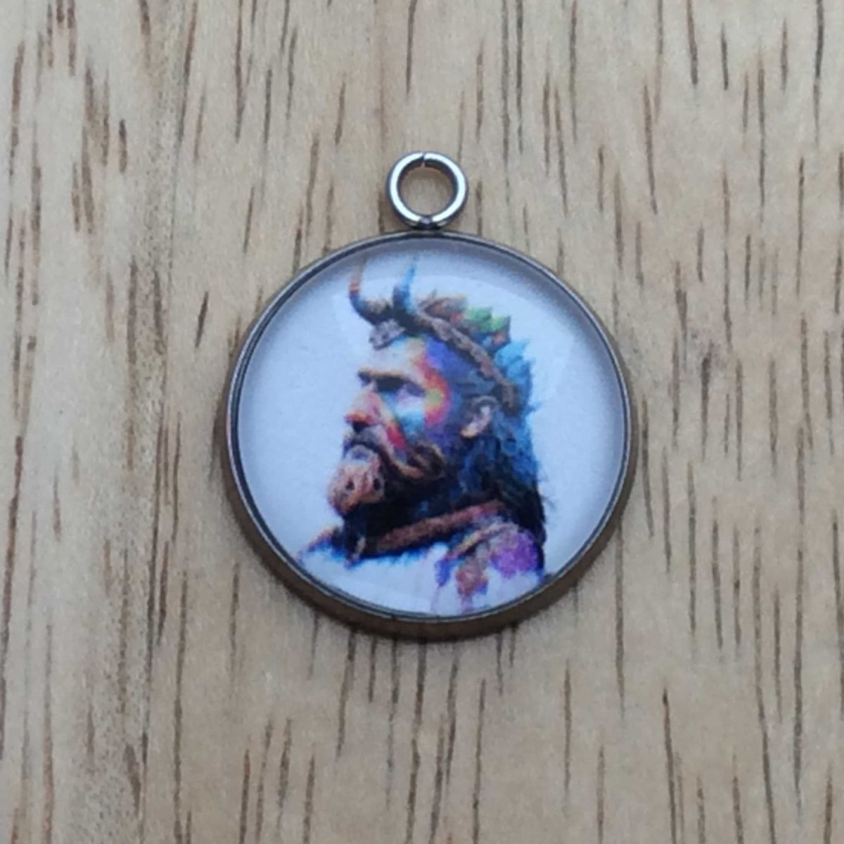 Odin, the Norse god of wisdom glass cabochon charm