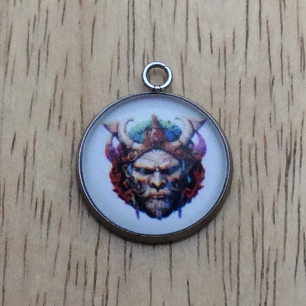 Odin, the Norse god of wisdom glass cabochon charm