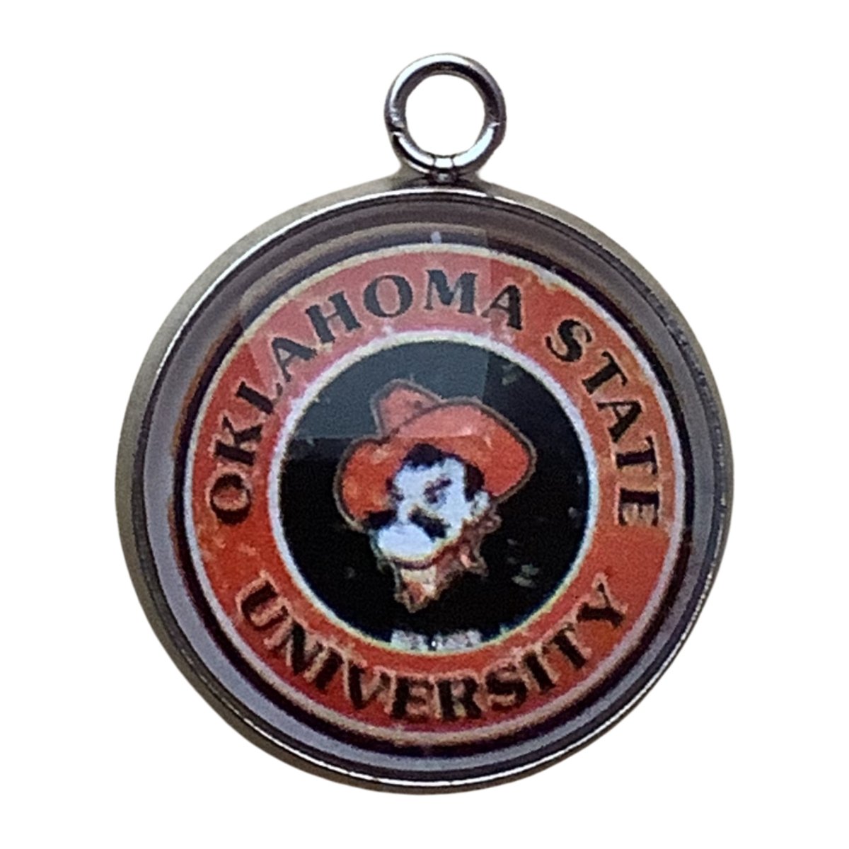 OK state university charm with the cowboys head - Charm