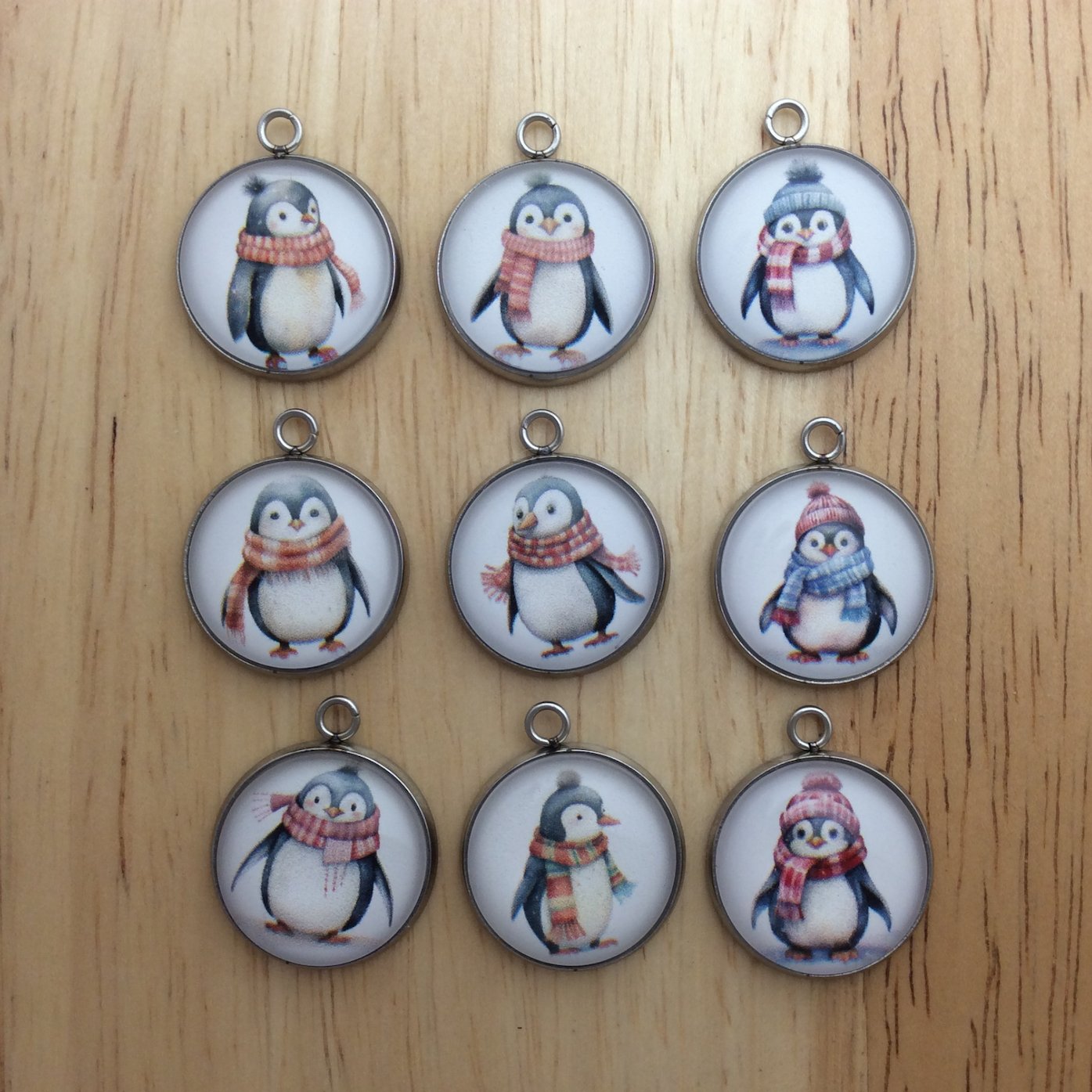 Penguin Glass Cabochon Charms - ILikeWorms