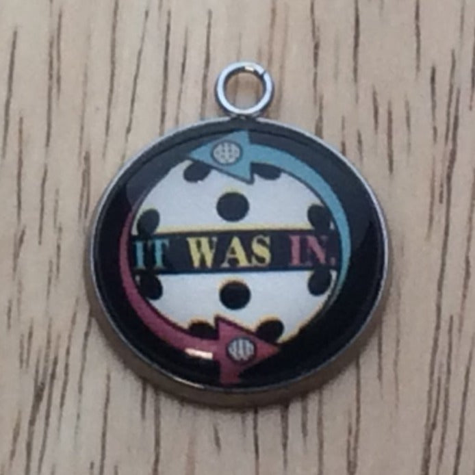 pickleball glass cabochon charm